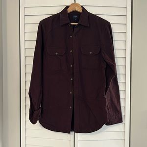 J. Crew Factory Burgundy Flannel Small